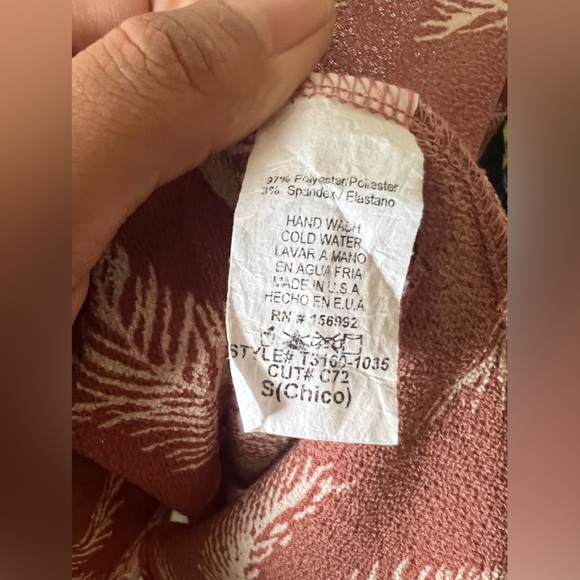 Common crush - Tropical/leaf print kimono in beautiful rust color size S - Picture 5 of 6